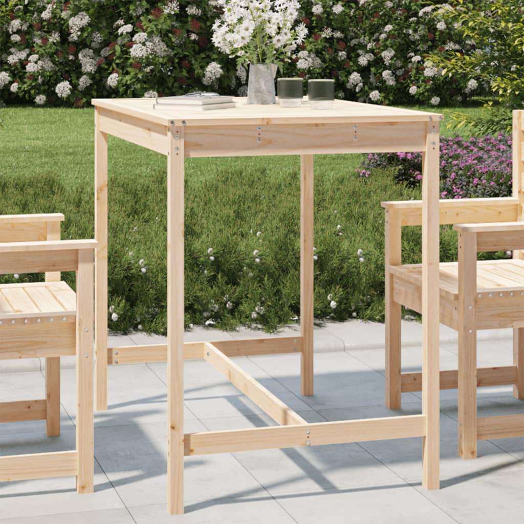 vidaXL Garden Table 121x82.5x110 cm Solid Wood Pine - Brown