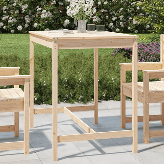 vidaXL Garden Table 121x82.5x110 cm Solid Wood Pine - Brown
