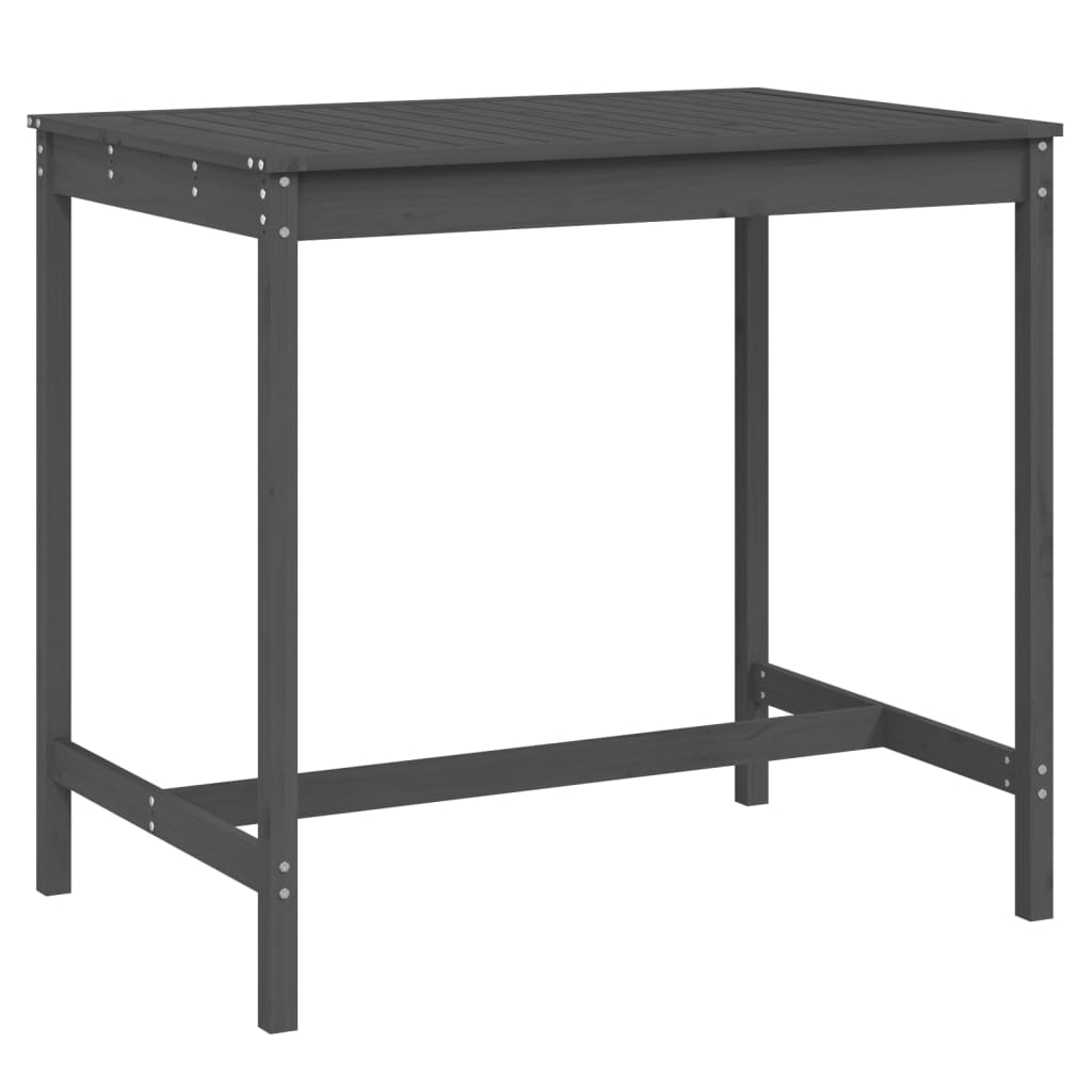 vidaXL Garden Table Grey 121x82.5x110 cm Solid Wood Pine