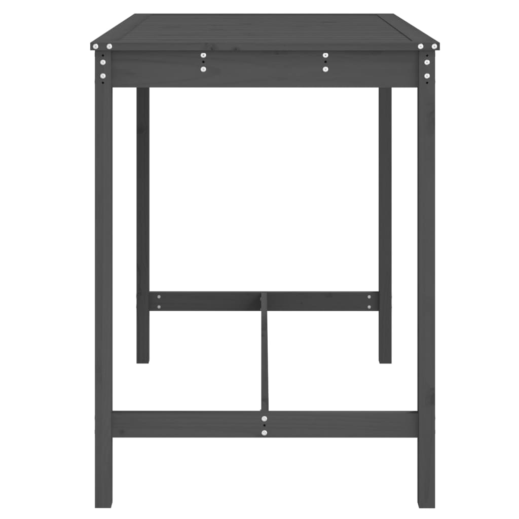 vidaXL Garden Table Grey 121x82.5x110 cm Solid Wood Pine