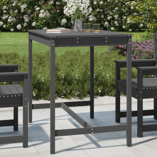 vidaXL Garden Table Grey 121x82.5x110 cm Solid Wood Pine