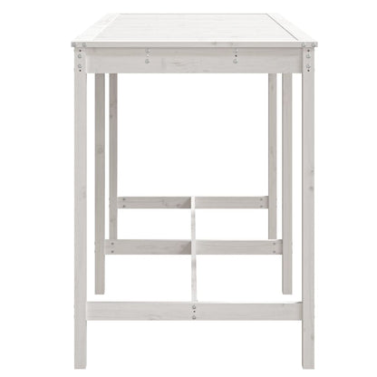 vidaXL Garden Table White 159.5x82.5x110 cm Solid Wood Pine