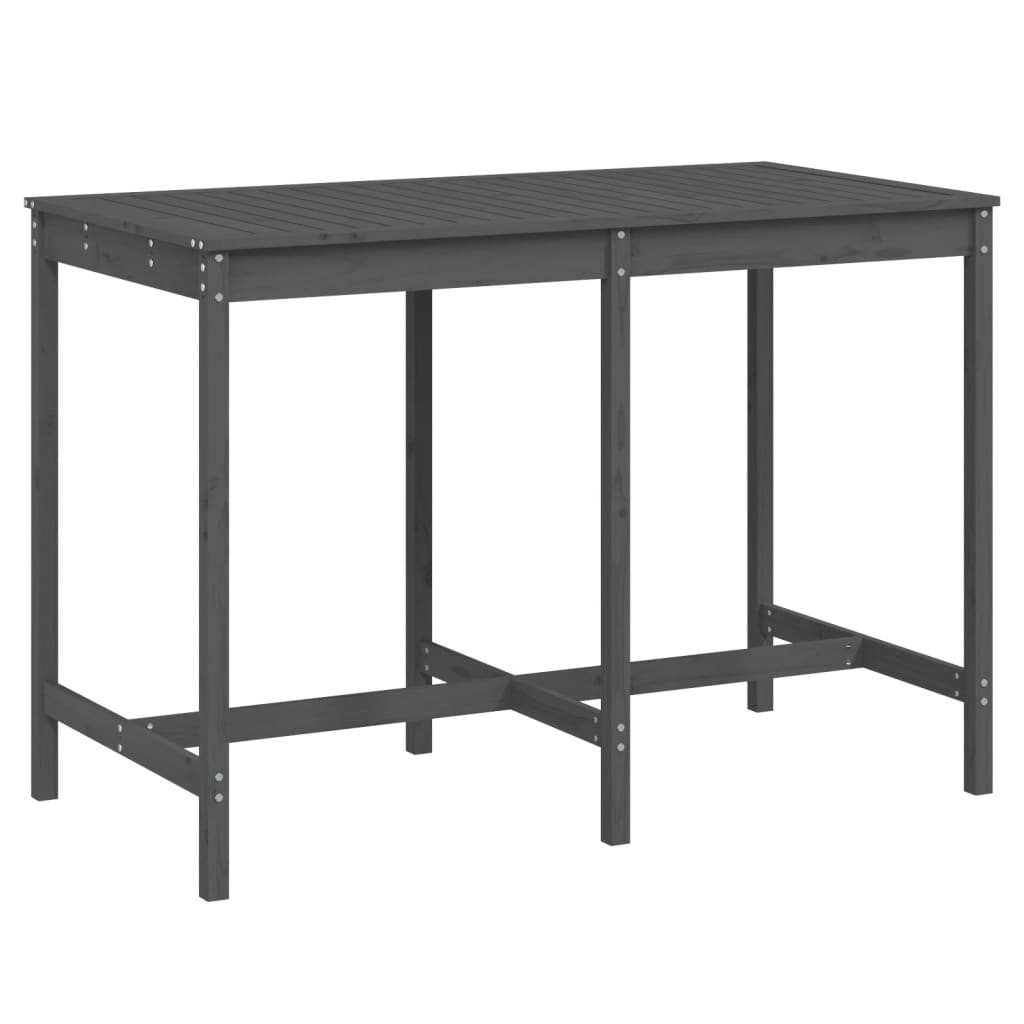 vidaXL Garden Table Grey 159.5x82.5x110 cm Solid Wood Pine