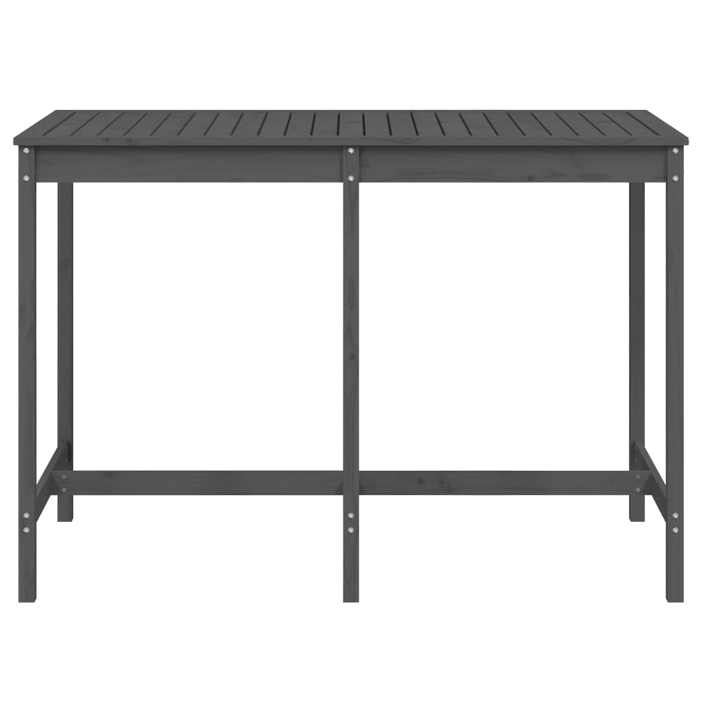 vidaXL Garden Table Grey 159.5x82.5x110 cm Solid Wood Pine