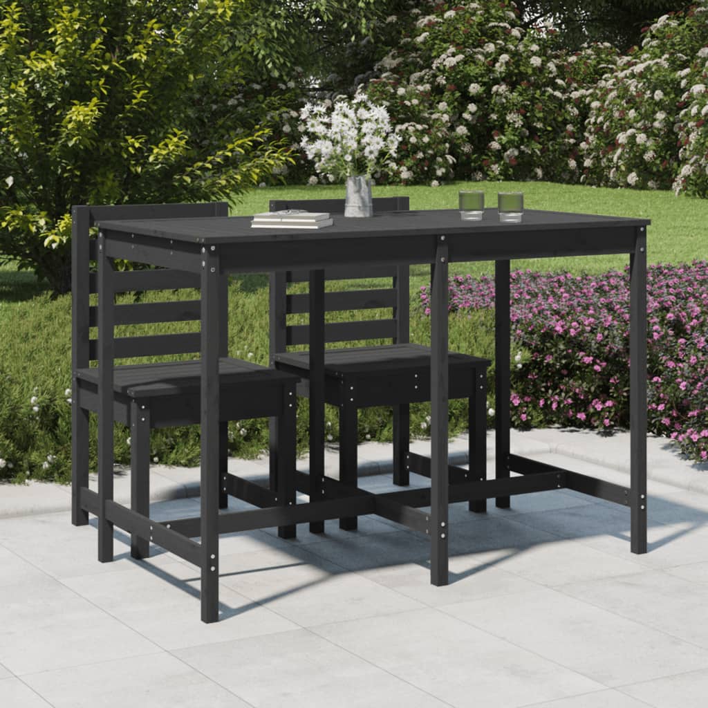 vidaXL Garden Table Grey 159.5x82.5x110 cm Solid Wood Pine