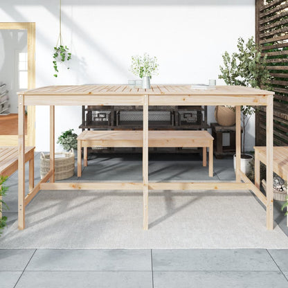 vidaXL Garden Table 203.5x90x110 cm Solid Wood Pine - Brown
