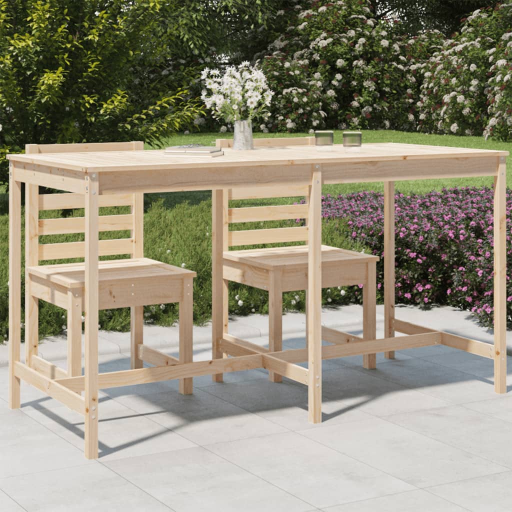 vidaXL Garden Table 203.5x90x110 cm Solid Wood Pine - Brown