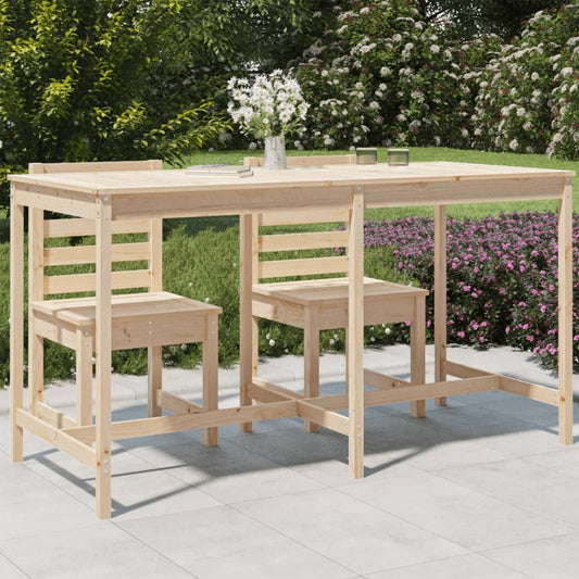 vidaXL Garden Table 203.5x90x110 cm Solid Wood Pine - Brown