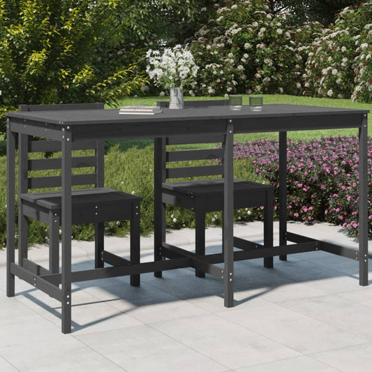 vidaXL Garden Table Grey 203.5x90x110 cm Solid Wood Pine