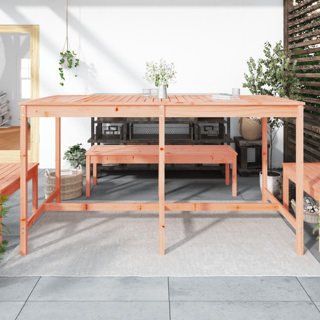 vidaXL Garden Table 203.5x90x110 cm Solid Wood Douglas - Brown