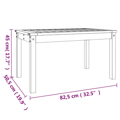 vidaXL Garden Table 82.5x50.5x45 cm Solid Wood Douglas - Brown