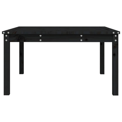 vidaXL Garden Table Black 82.5x82.5x45 cm Solid Wood Pine