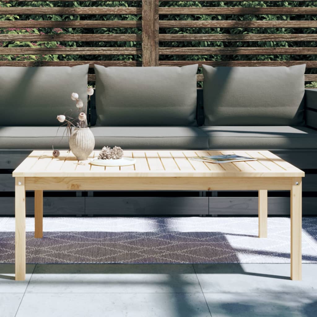 vidaXL Garden Table 121x82.5x45 cm Solid Wood Pine - Brown