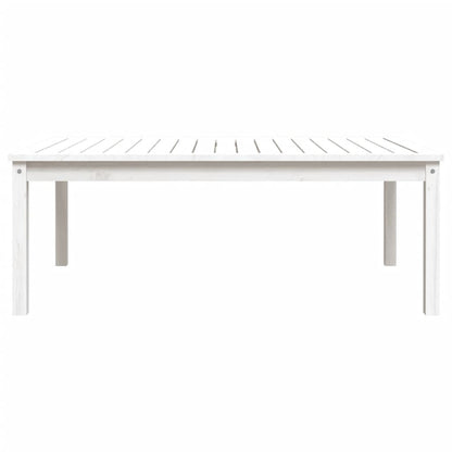 vidaXL Garden Table White 121x82.5x45 cm Solid Wood Pine