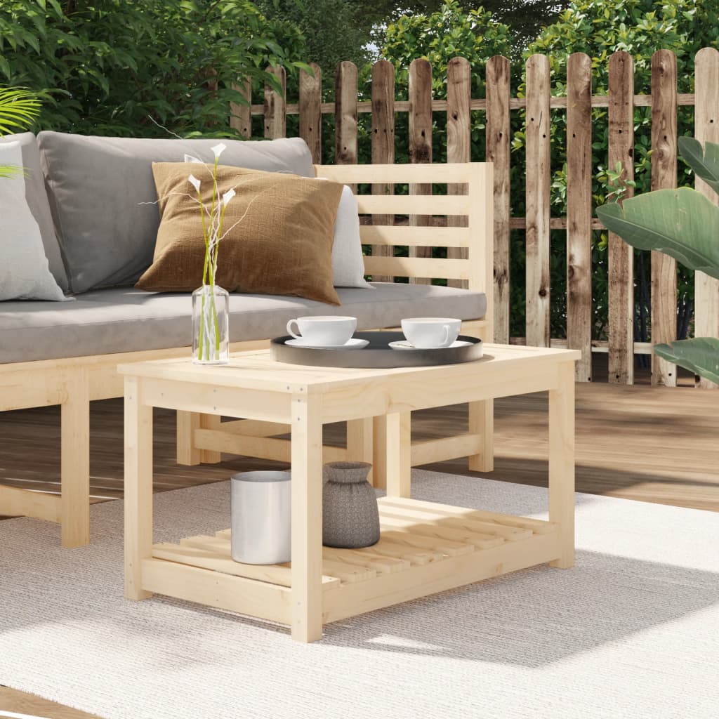 vidaXL Garden Table 82.5x50.5x45 cm Solid Wood Pine - Brown - 28125