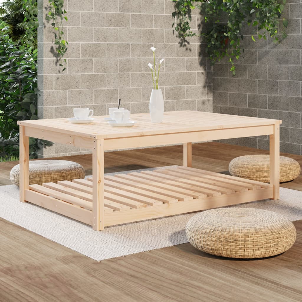 vidaXL Garden Table 121x82.5x45 cm Solid Wood Pine - Brown - 28146