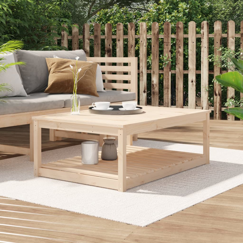 vidaXL Garden Table 121x82.5x45 cm Solid Wood Pine - Brown - 28146
