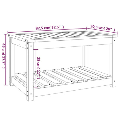 vidaXL Garden Table 82.5x50.5x45 cm Solid Wood Douglas - Brown - 28128