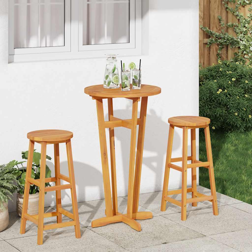 vidaXL Garden Bar Table Ø60x105 cm Solid Wood Acacia - Brown