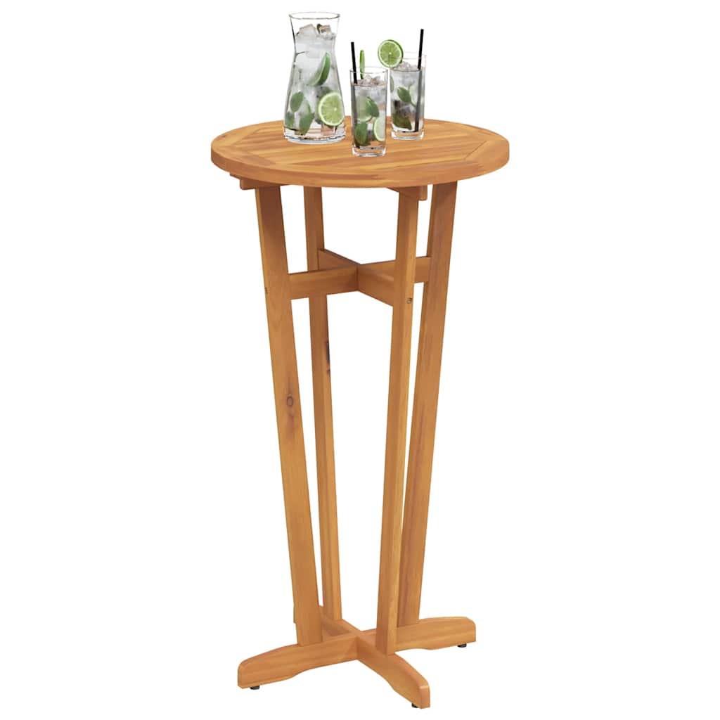 vidaXL Garden Bar Table Ø60x105 cm Solid Wood Acacia - Brown