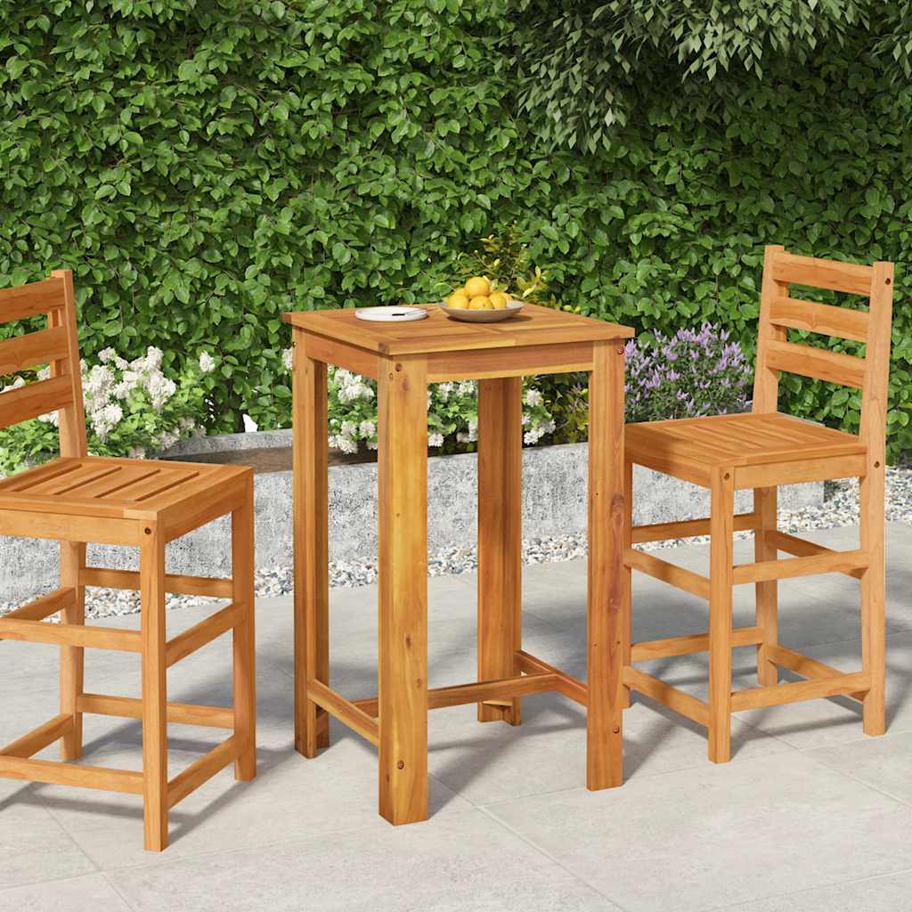 vidaXL Garden Bar Table 60x60x105 cm Solid Wood Acacia - Brown