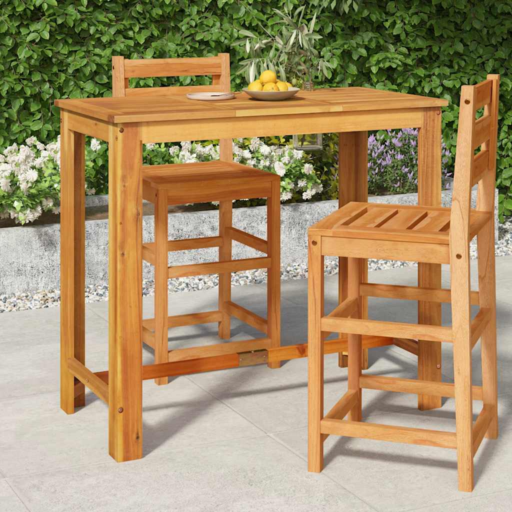vidaXL Garden Bar Table 120x60x105 cm Solid Wood Acacia - Brown