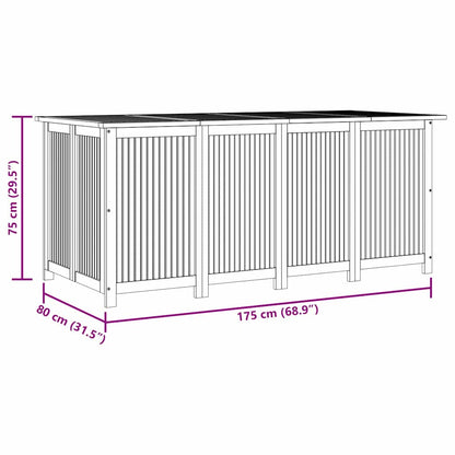 vidaXL Garden Storage Box 175x80x75 cm Solid Wood Acacia - Brown