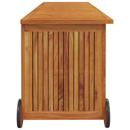 vidaXL Garden Storage Box with Wheels 150x50x58 cm Solid Wood Acacia - Brown