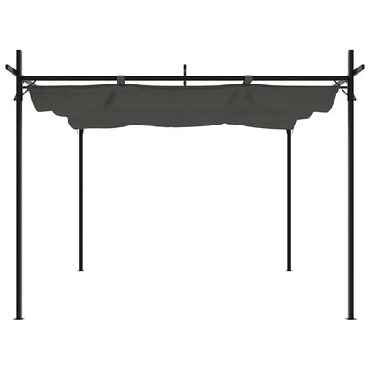 vidaXL Pergola with Retractable Roof Anthracite 295x292x230 cm