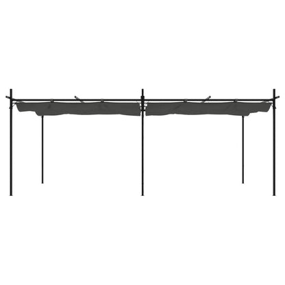 vidaXL Pergola with Retractable Roof Anthracite 589x292x230 cm