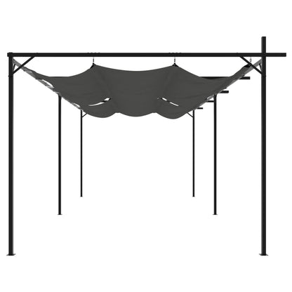 vidaXL Pergola with Retractable Roof Anthracite 589x292x230 cm