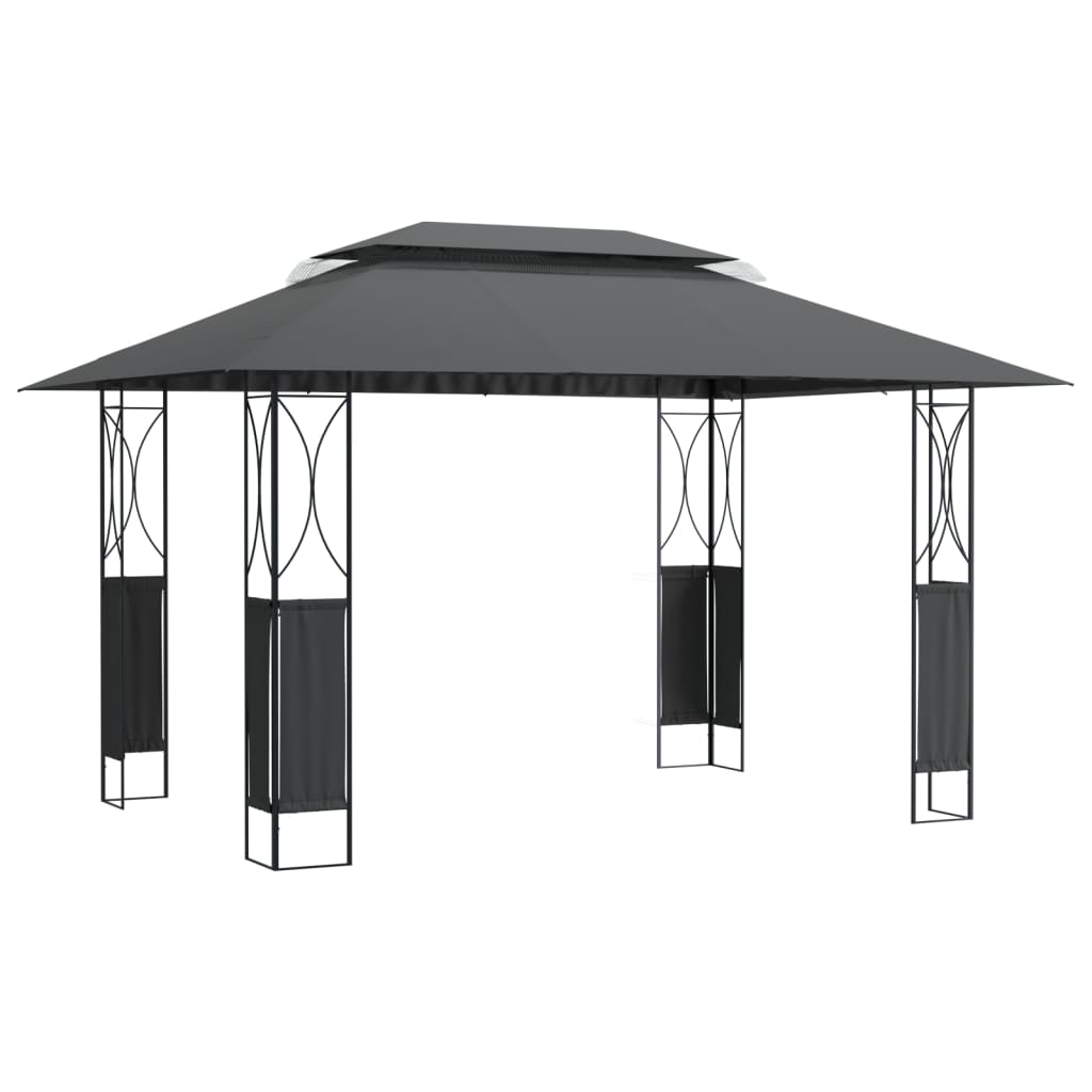 vidaXL Gazebo with Roof Anthracite 400x300x270 cm Steel