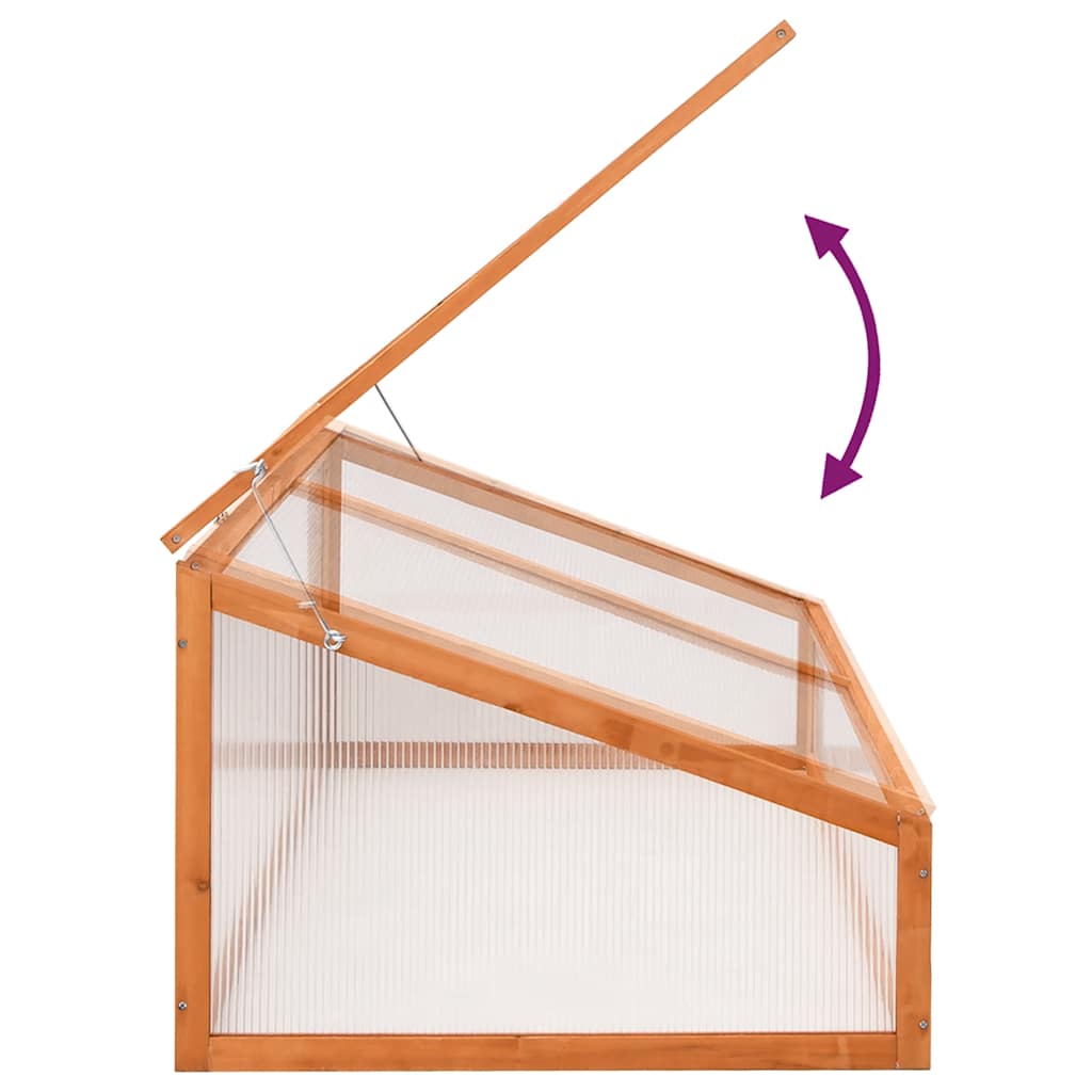 vidaXL Greenhouse Orange 110x56x39 cm Fir Wood