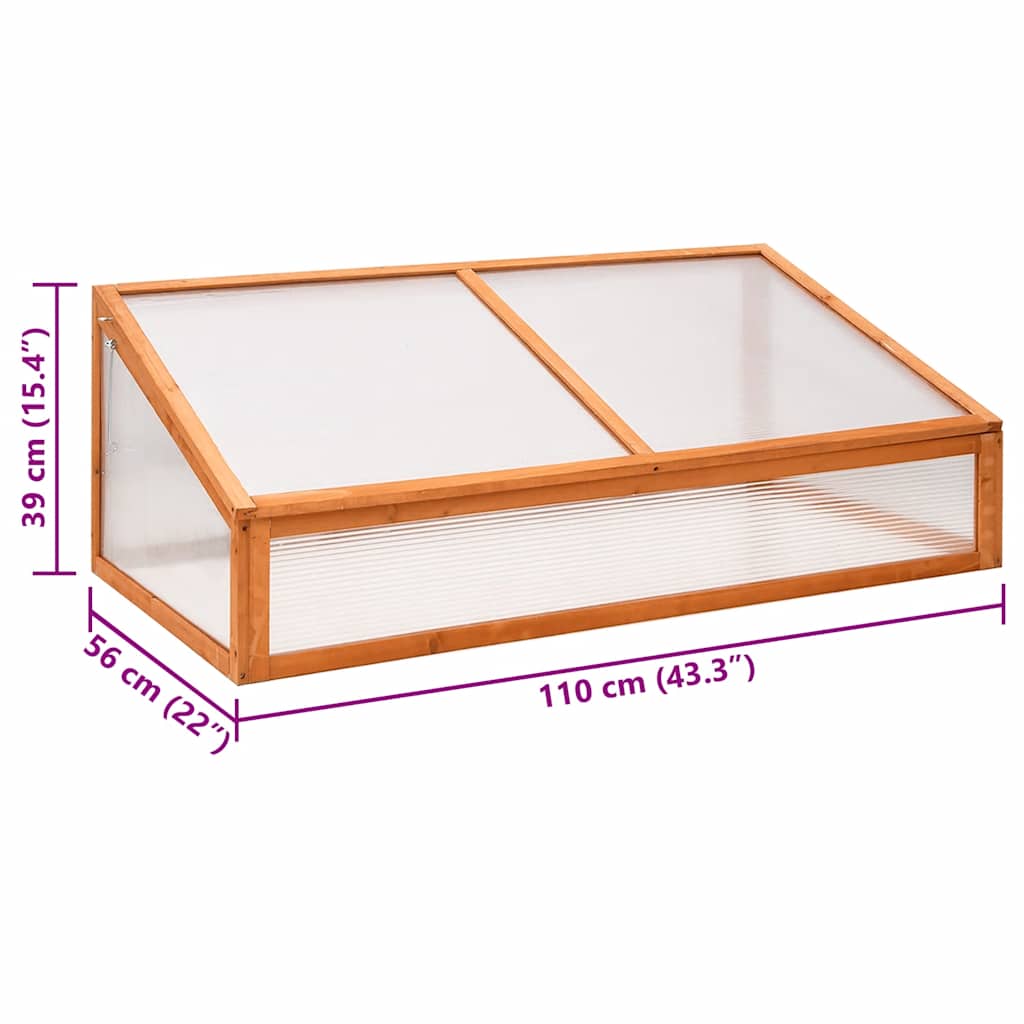 vidaXL Greenhouse Orange 110x56x39 cm Fir Wood