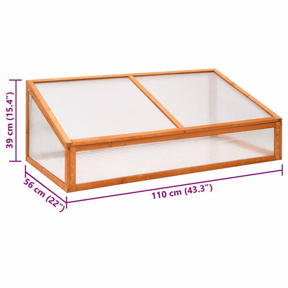 vidaXL Greenhouse Orange 110x56x39 cm Fir Wood