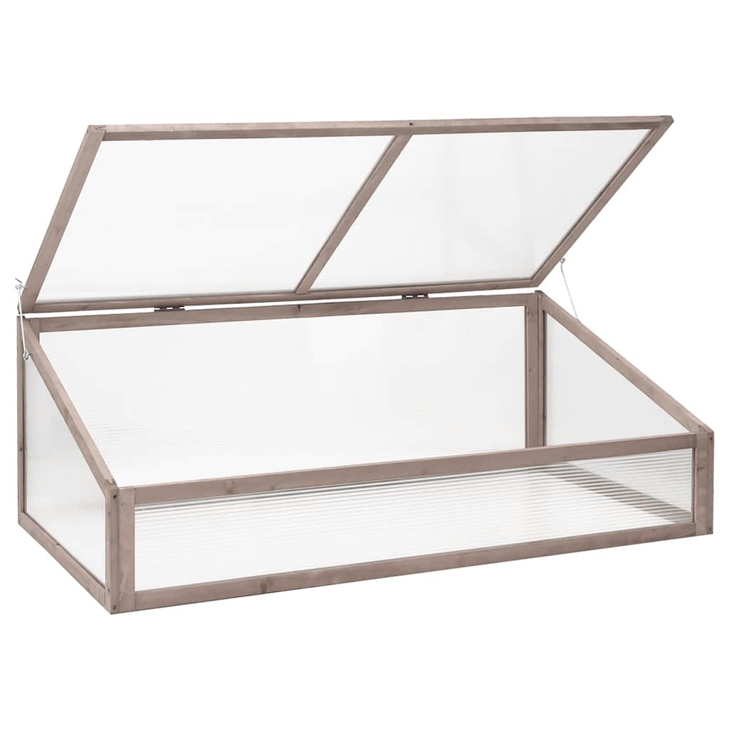 vidaXL Greenhouse Grey 110x56x39 cm Fir Wood
