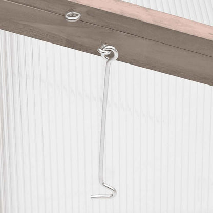 vidaXL Greenhouse Grey 110x56x39 cm Fir Wood