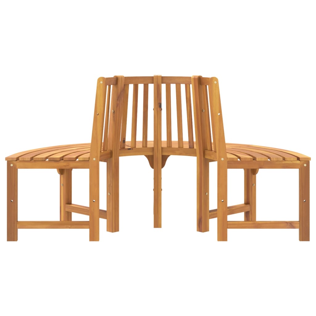 vidaXL Half Round Tree Bench Ø160 cm Solid Wood Eucalyptus - Brown - 160 x 80 x 92 cm