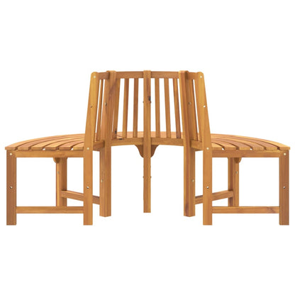 vidaXL Half Round Tree Bench Ø160 cm Solid Wood Eucalyptus - Brown - 160 x 80 x 92 cm
