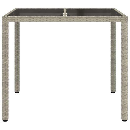 vidaXL Garden Table Grey 90 x 90 x 75 cm Poly Rattan