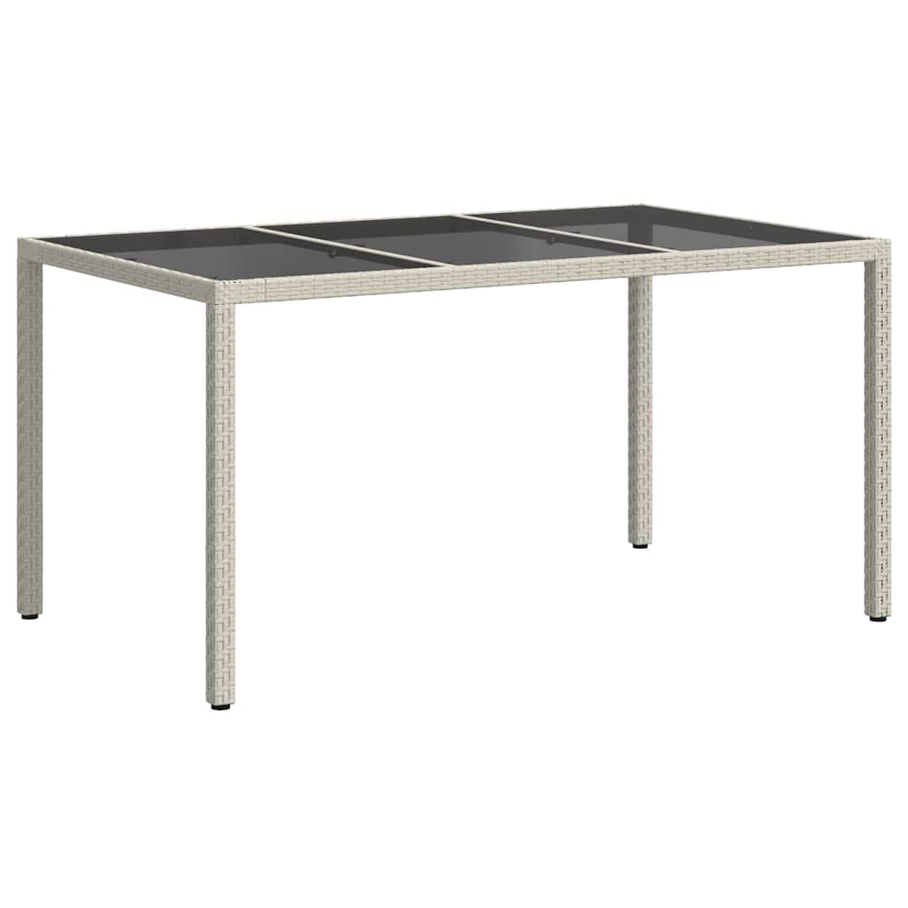 vidaXL Garden Table White 150 x 90 x 75 cm Poly Rattan