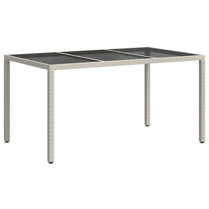 vidaXL Garden Table White 150 x 90 x 75 cm Poly Rattan