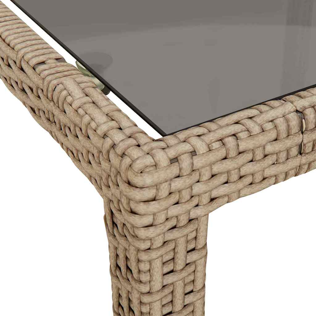 vidaXL Garden Table Beige 150 x 90 x 75 cm Poly Rattan
