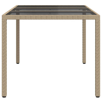 vidaXL Garden Table Beige 150 x 90 x 75 cm Poly Rattan