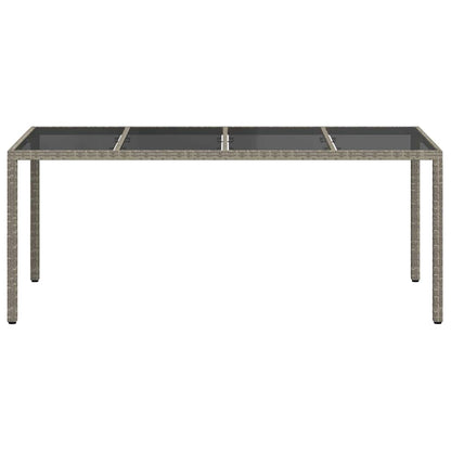 vidaXL Garden Table Grey Poly Rattan - 190 x 90 x 75 cm