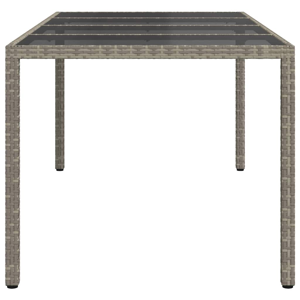 vidaXL Garden Table Grey Poly Rattan - 190 x 90 x 75 cm