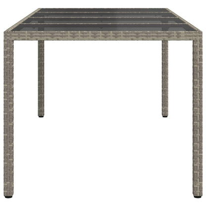 vidaXL Garden Table Grey Poly Rattan - 190 x 90 x 75 cm