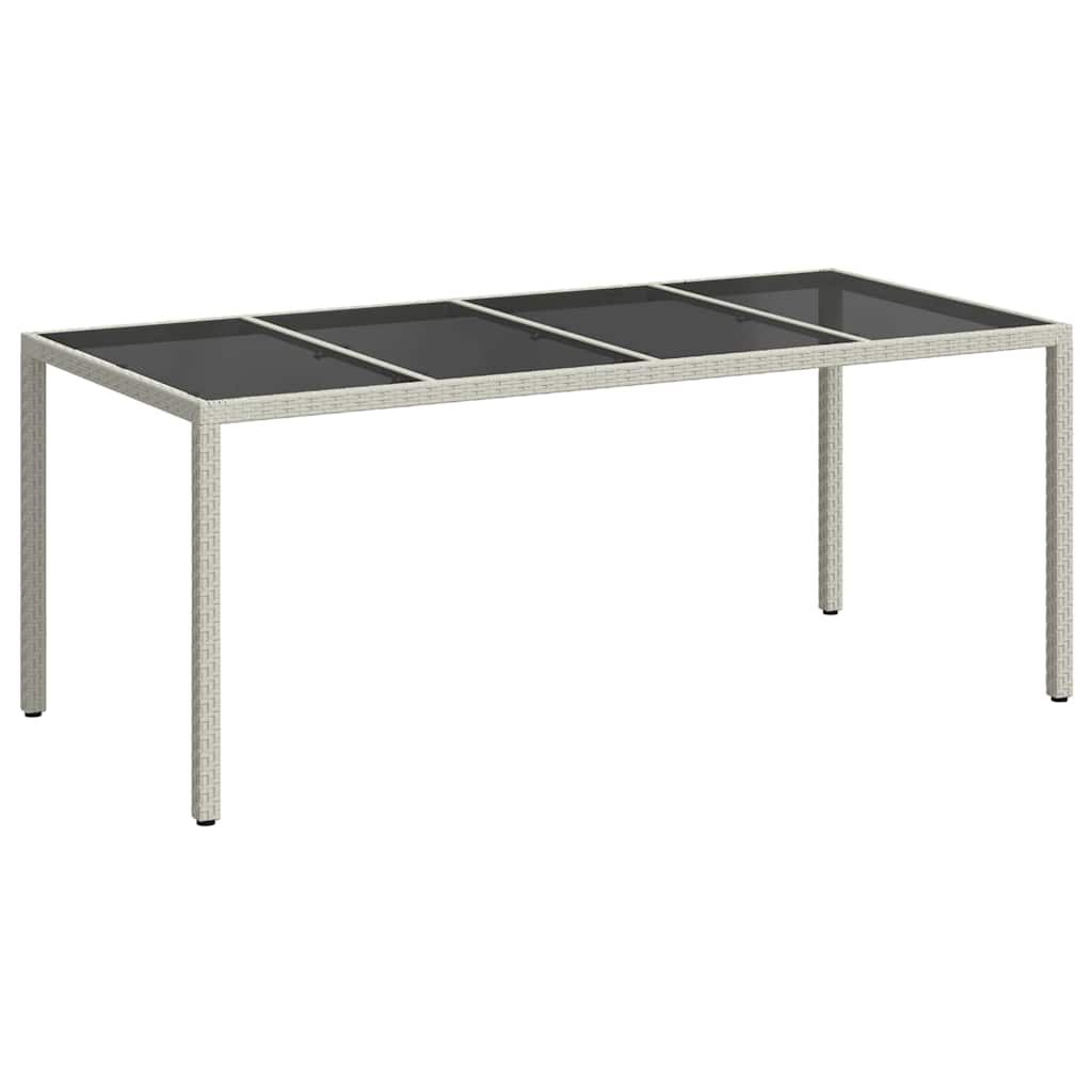 vidaXL Garden Table White Poly Rattan - 190 x 90 x 75 cm