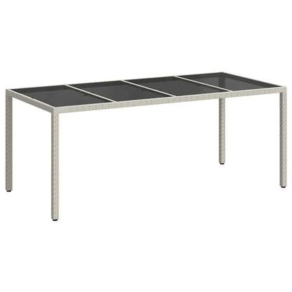 vidaXL Garden Table White Poly Rattan - 190 x 90 x 75 cm
