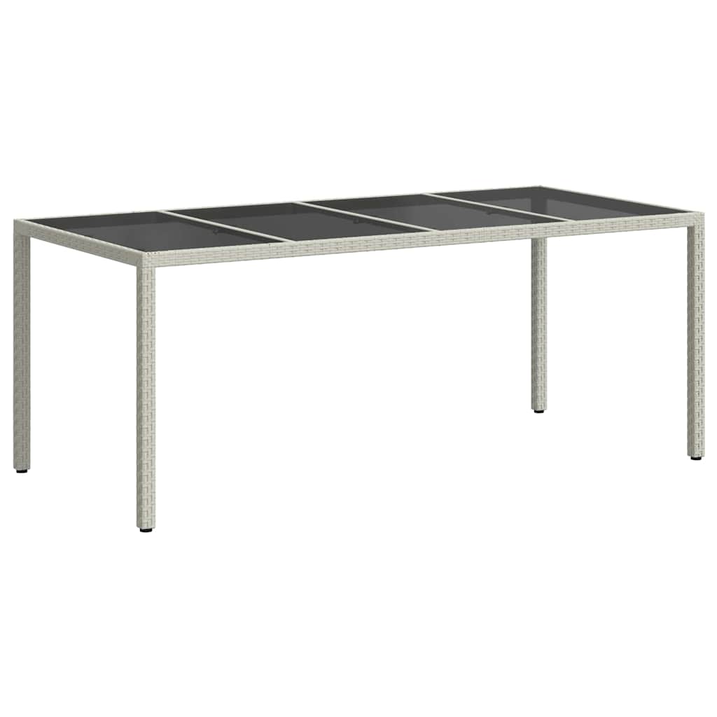 vidaXL Garden Table White Poly Rattan - 190 x 90 x 75 cm
